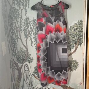 Vintage Desigual Geometric Patterned Sleeveless Dress, size small
